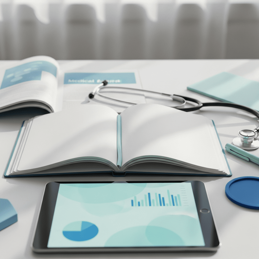 Clean health education illustration representing HealthFix condition guides